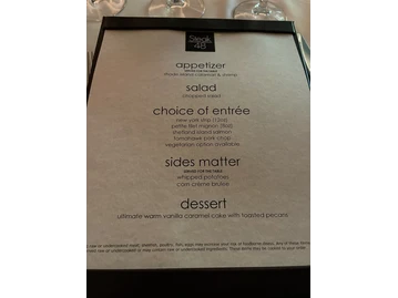 Steak 48 menu photo