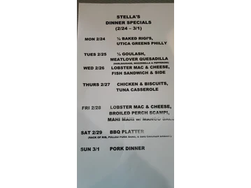 Stella's Diner menu photo