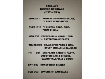 Stella's Diner menu photo