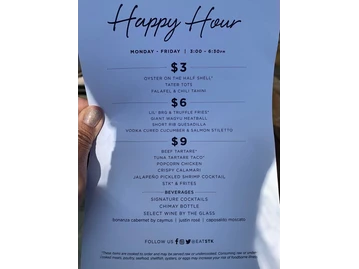 STK Steakhouse menu photo