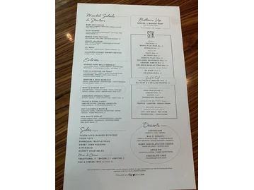 STK Steakhouse menu photo