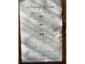 STK Steakhouse menu photo