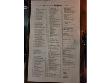 STK Steakhouse menu photo