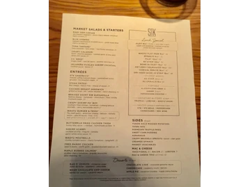 STK Steakhouse menu photo