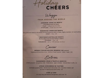 STK Steakhouse menu photo