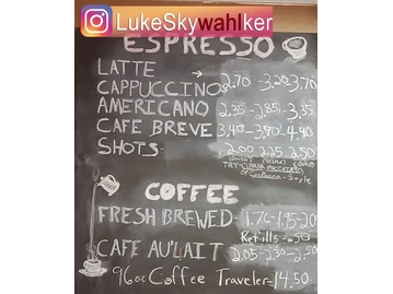 Strange Brew menu photo