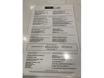 STRAT Cafe menu photo