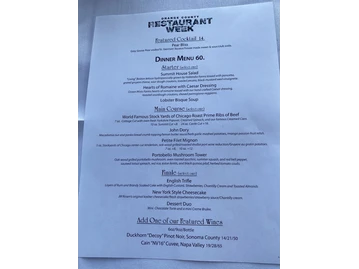 Summit House Restaurant menu photo