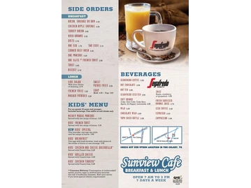 Sunview Cafe menu photo