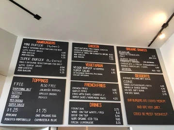 Super Duper Burgers menu photo