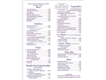 Szechuan Chinese Restaurant menu photo