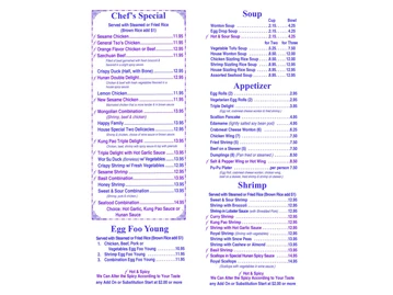 Szechuan Chinese Restaurant menu photo