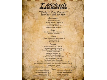 T-Michaels menu photo