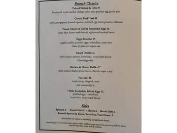 Tabard Inn menu photo