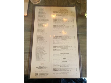 Table & Main | a southern tavern menu photo