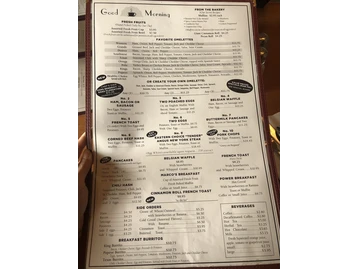 Tally Rand menu photo