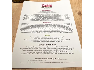 Talula's Garden menu photo