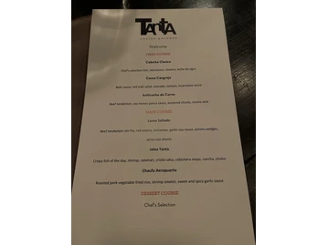 Tanta Chicago menu photo