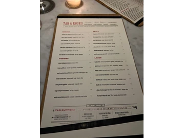 Tar & Roses menu photo
