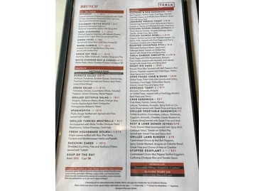 Tarla Mediterranean Bar + Grill menu photo