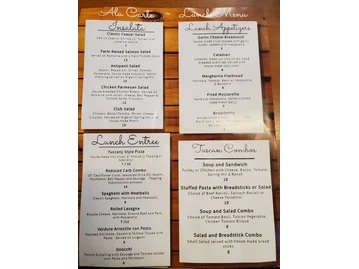 Taste of Tuscany menu photo