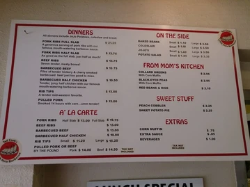 Ted Cook's 19th Hole BBQ menu photo