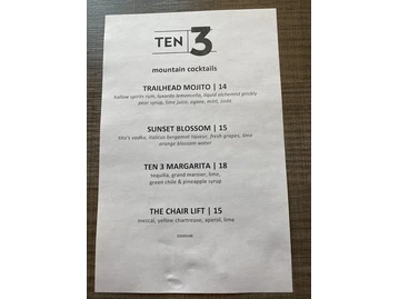 Ten 3 menu photo