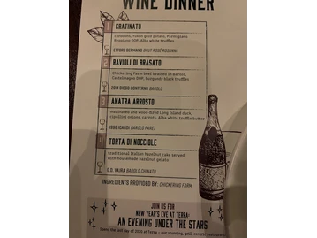 Terra at Eataly Boston menu photo