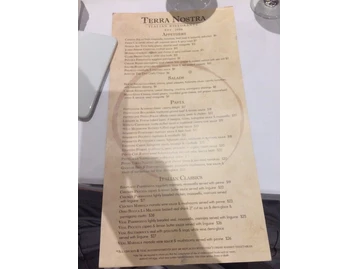 Terra Nostra Ristorante menu photo