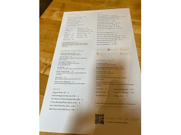 terrain cafe menu photo