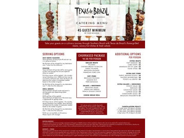 Texas de Brazil menu photo