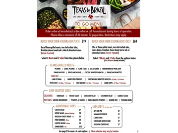 Texas de Brazil menu photo