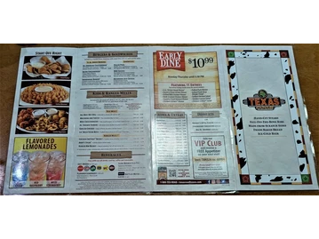 Texas Roadhouse menu photo