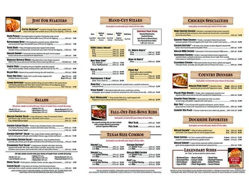 Texas Roadhouse menu photo