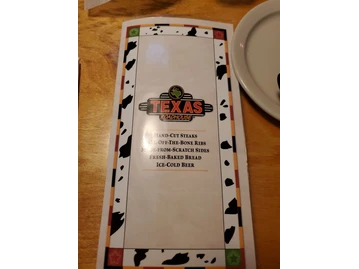 Texas Roadhouse menu photo