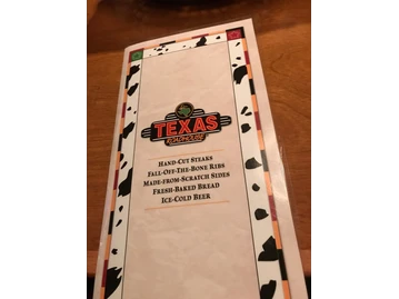 Texas Roadhouse menu photo