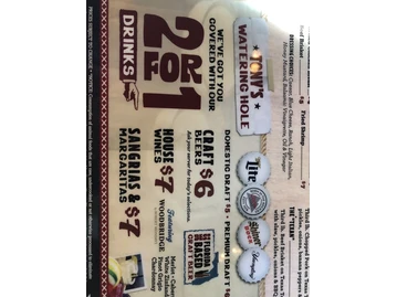 Texas Tony's Rib & BrewHouse menu photo