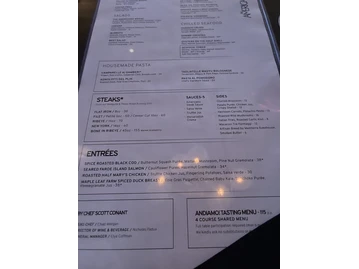 The Americano Restaurant menu photo