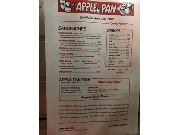 The Apple Pan menu photo