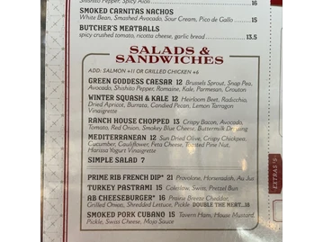 The Arrogant Butcher menu photo