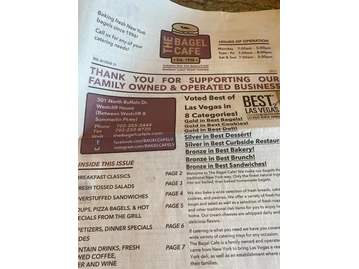 The Bagel Cafe menu photo