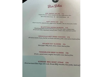The Bluffton Room menu photo