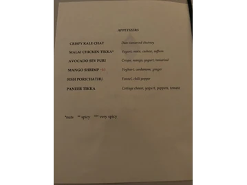 The Bombay Club menu photo