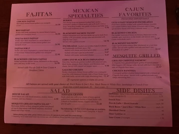 The Border Cafe menu photo