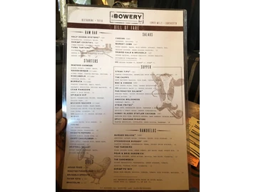 The Bowery Bar menu photo