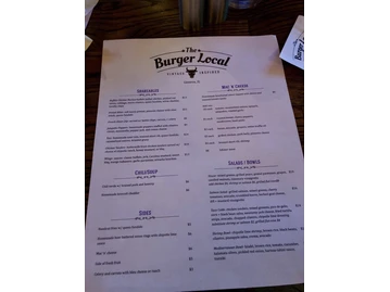 The Burger Local menu photo