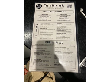 The Café menu photo