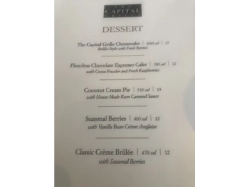 The Capital Grille menu photo
