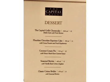 The Capital Grille menu photo