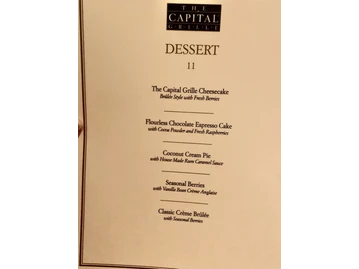 The Capital Grille menu photo